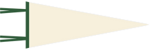 Load image into Gallery viewer, Cream / Green  Blank Pennant Flag