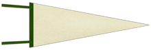 Load image into Gallery viewer, Cream / Green  Blank Pennant Flag