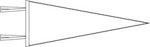 Load image into Gallery viewer, White Blank Pennant Flag