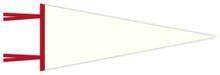 Load image into Gallery viewer, Cream & Red Blank Pennant Flag