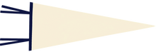 Load image into Gallery viewer, Cream / Navy Blank Pennant Flag