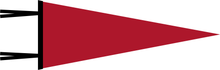 Load image into Gallery viewer, Red / Heather Black Blank Pennant Flag