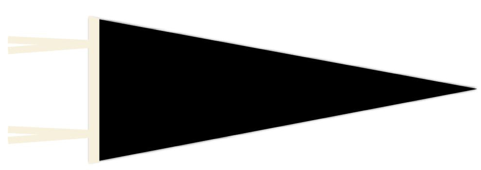 Black Cream Blank Pennant Flag