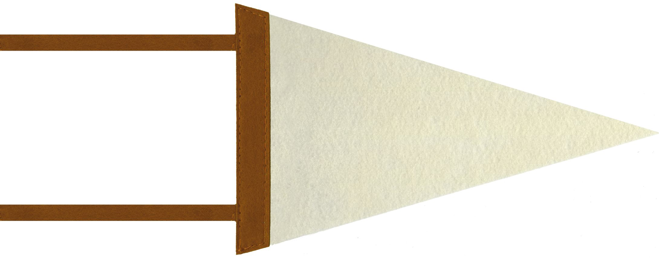 Cream and Brown Blank Pennant Flag - Mini 6x10