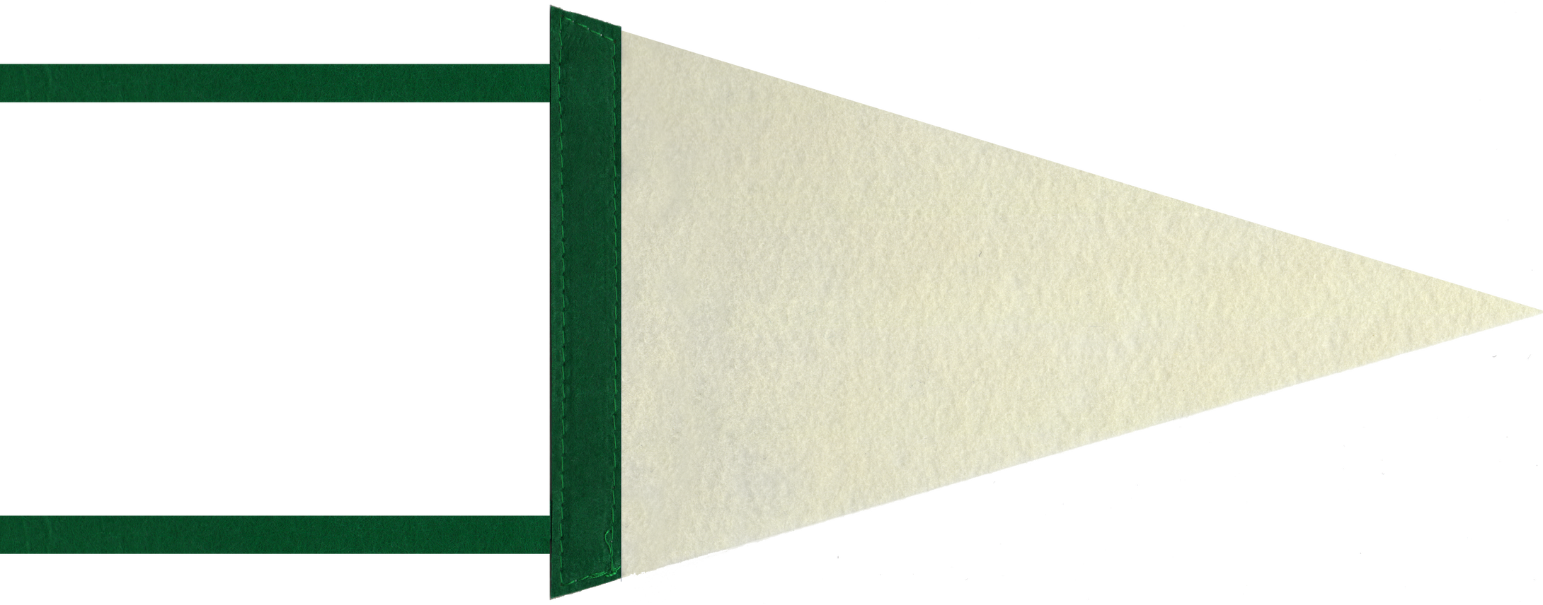 Cream and Green Blank Pennant Flag - Mini 6x10