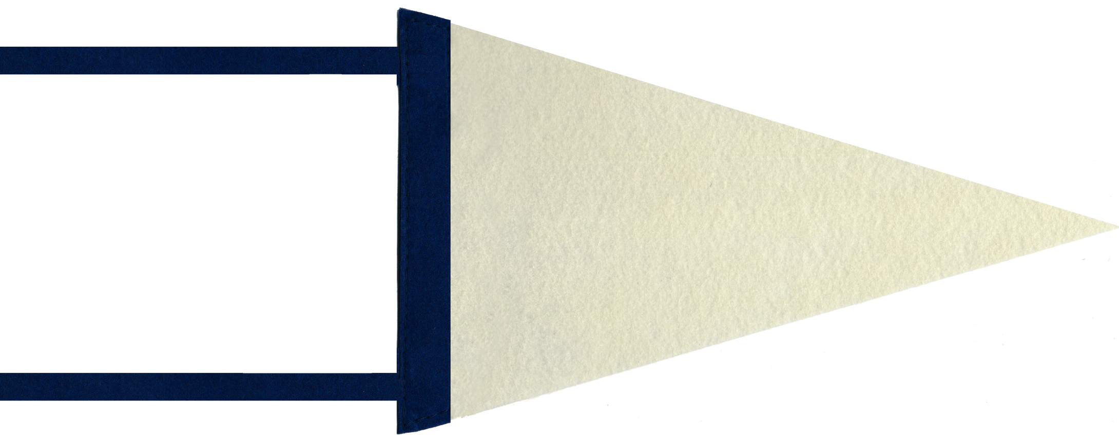 Cream and Navy Blank Pennant Flag - Mini 6x10