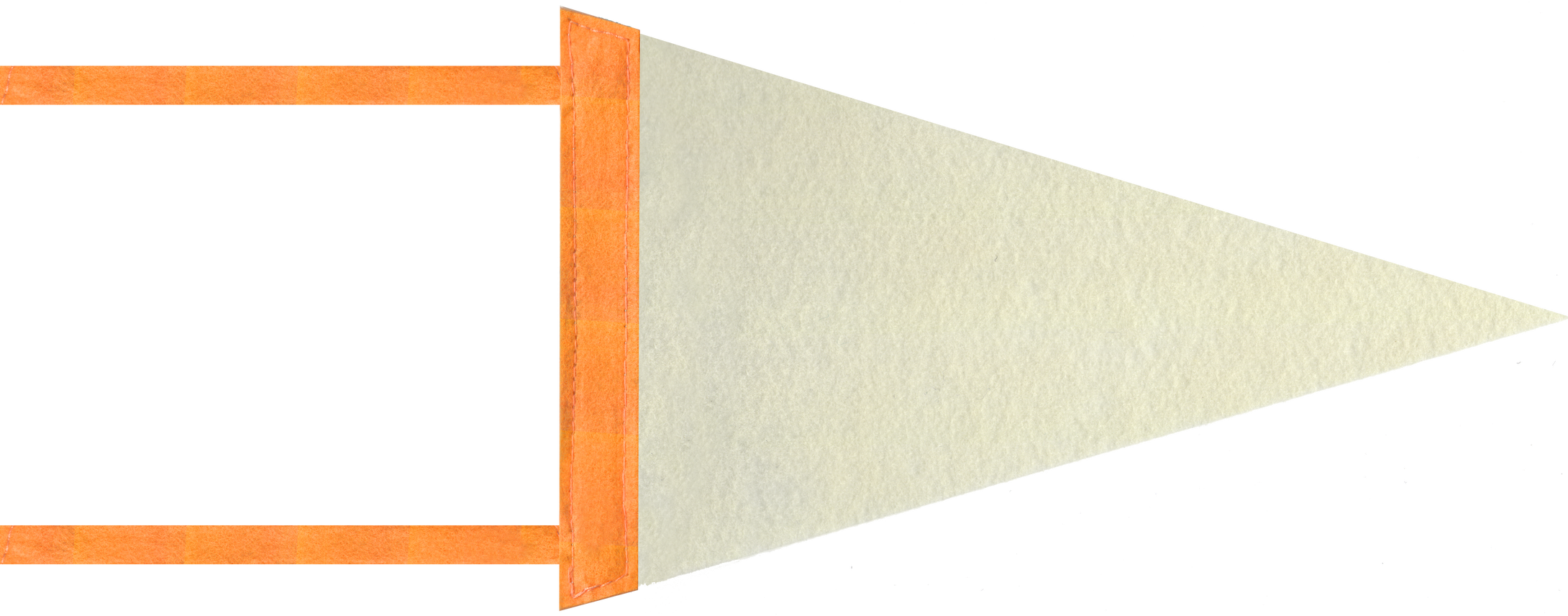 Mini Cream and Orange Blank Pennant Flag - Mini 6x10