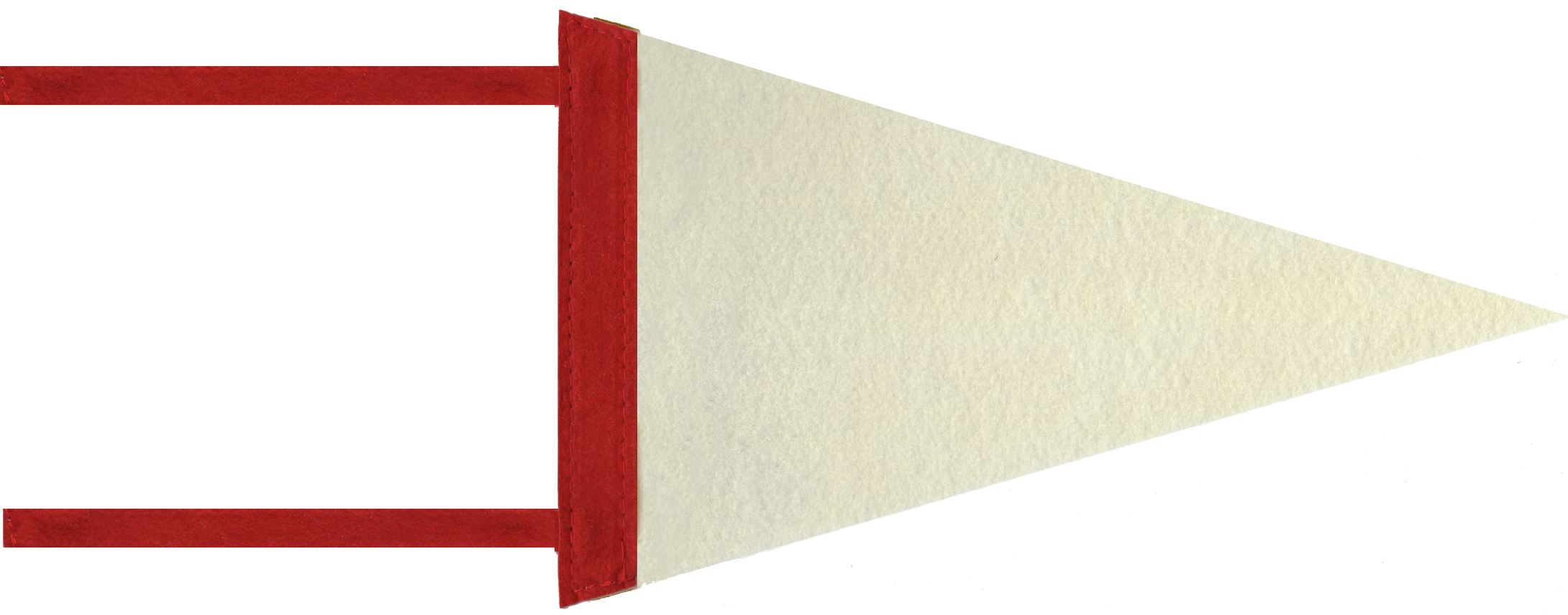 Cream and Red Blank Pennant Flag - Mini 6x10