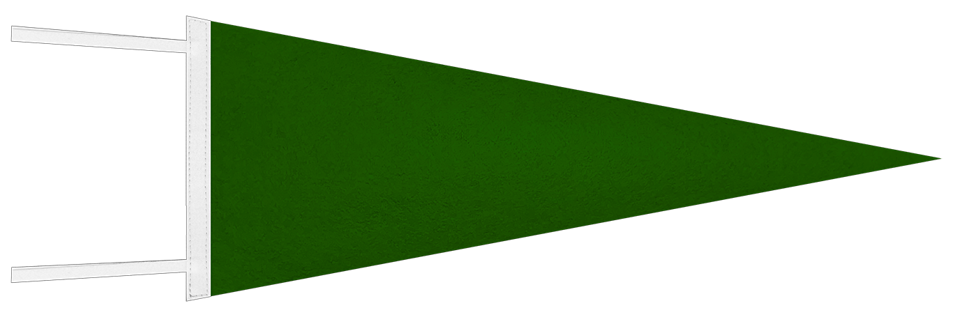 Green / White Blank Pennant Flag