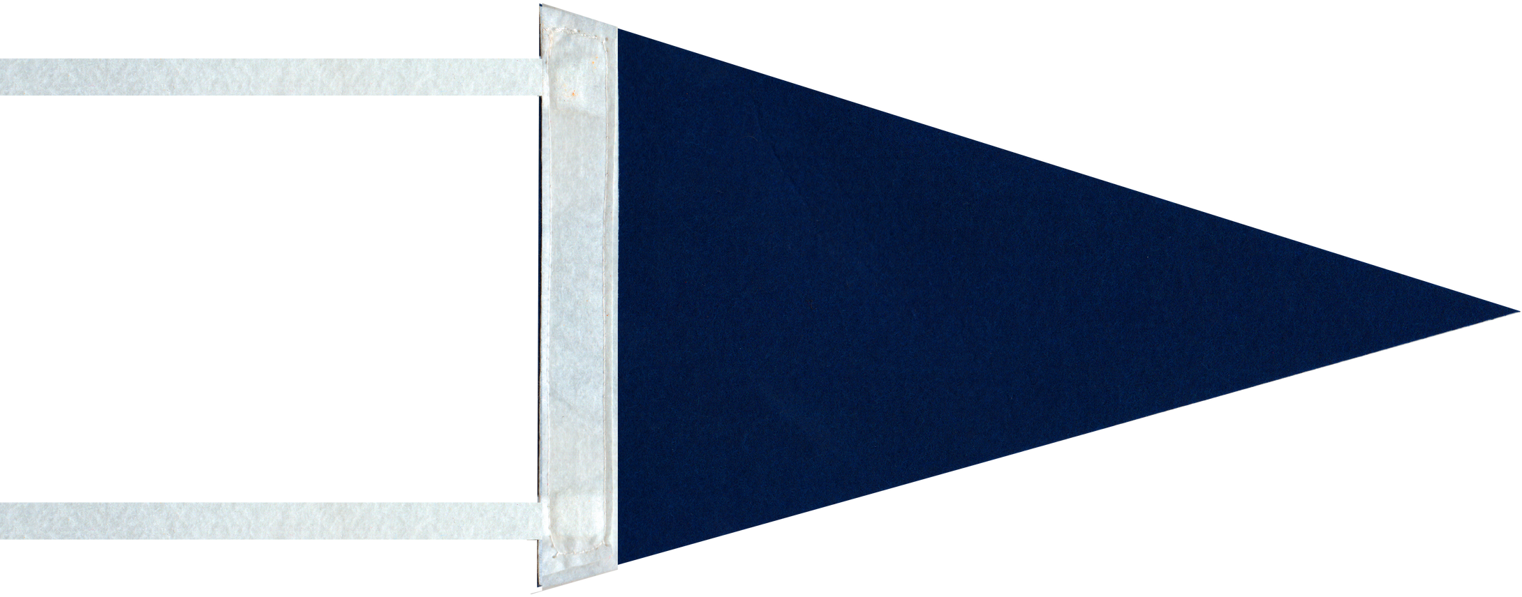 Navy and White Blank Pennant Flag - Mini 6x10