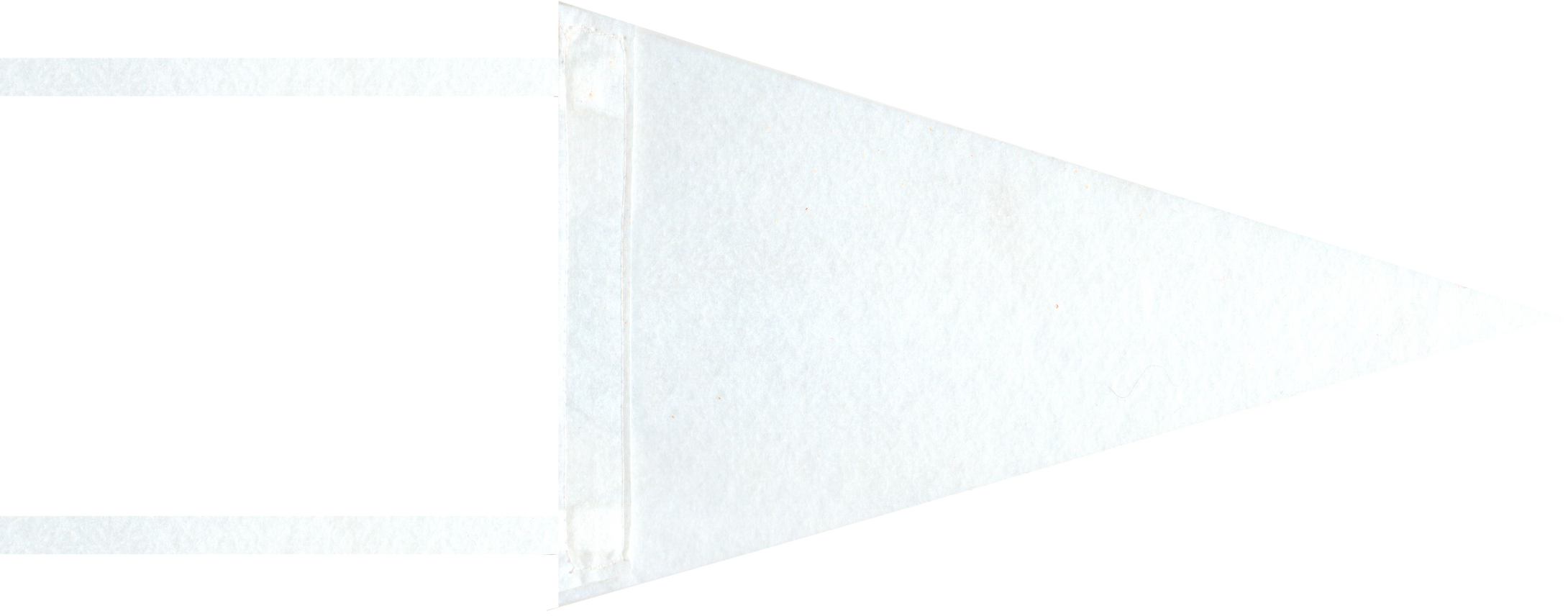 White Blank Pennant Flag - Mini 6x10