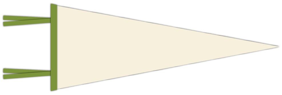 Cream / Army Green Blank Pennant Flag