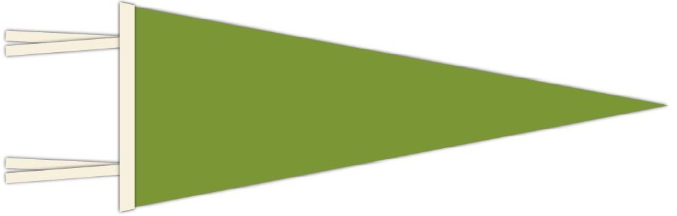 Army Green / Cream Blank Pennant Flag