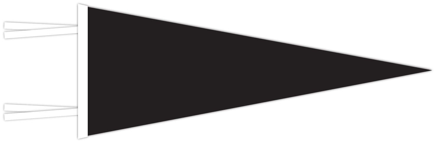 Black White Blank Pennant Flag