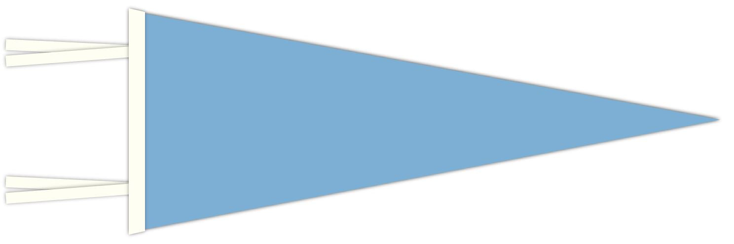 Carolina Blue / Cream Blank Pennant Flag