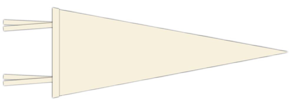 Cream / Cream Blank Pennant Flag