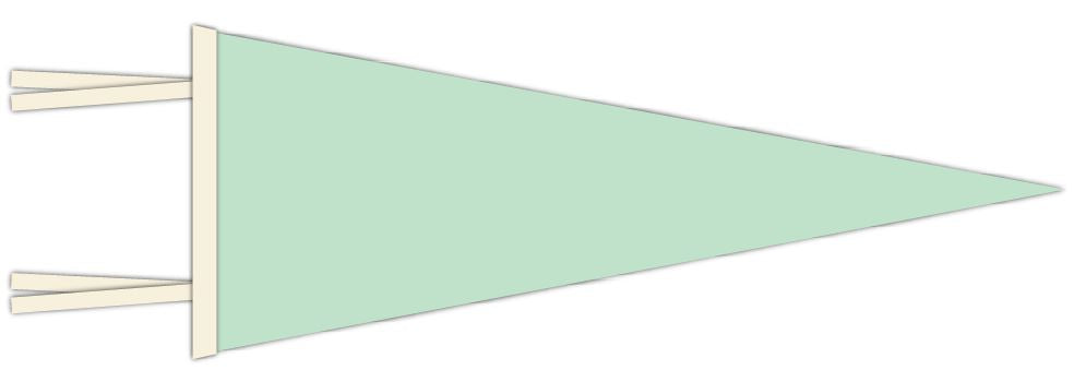 Mint / Cream Blank Pennant Flag