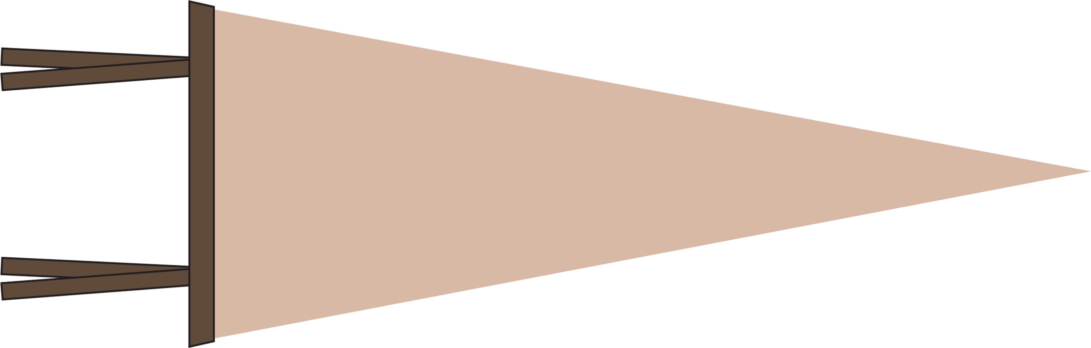 Beige brown pennant