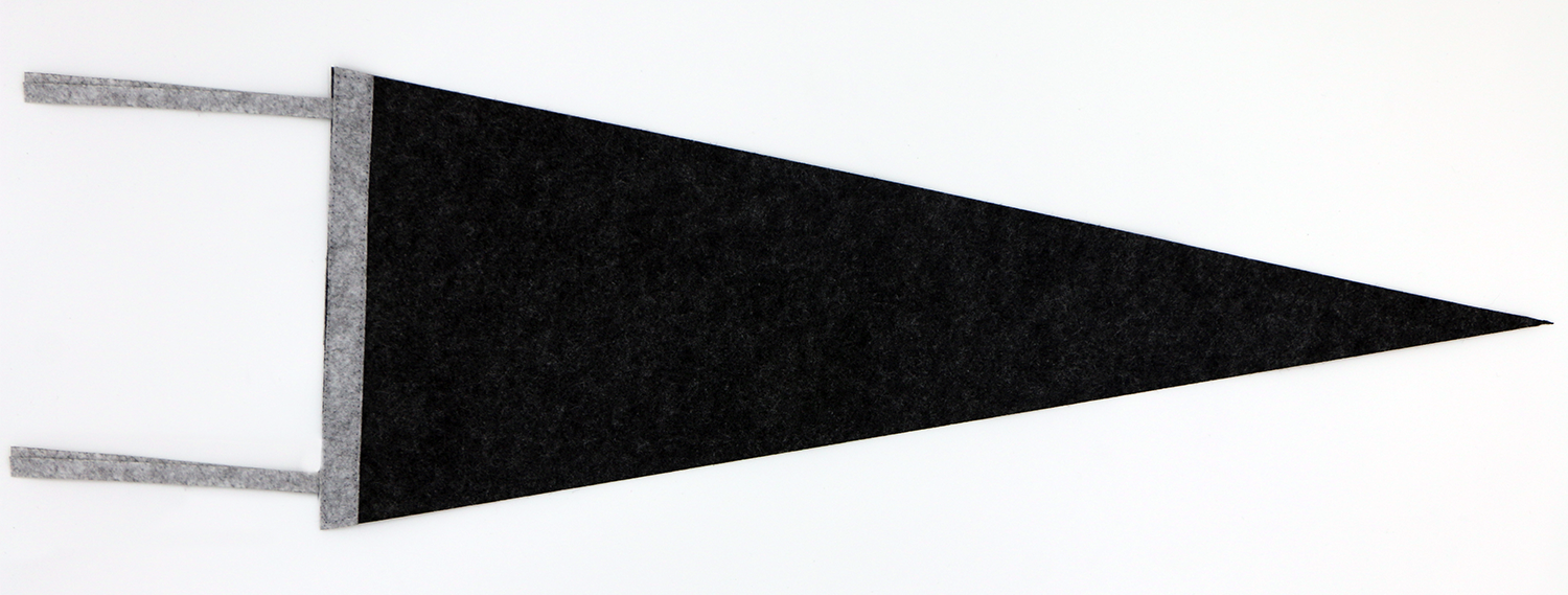 Black / Grey Blank Pennant Flag
