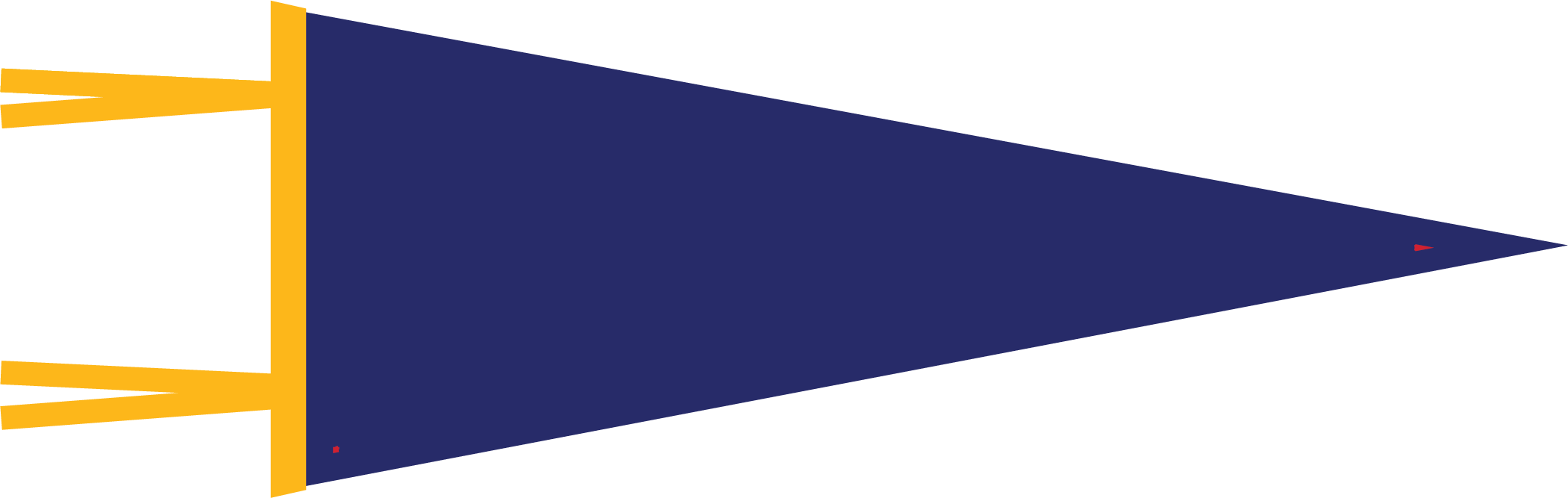 Navy Blue / Gold Blank Pennant Flag
