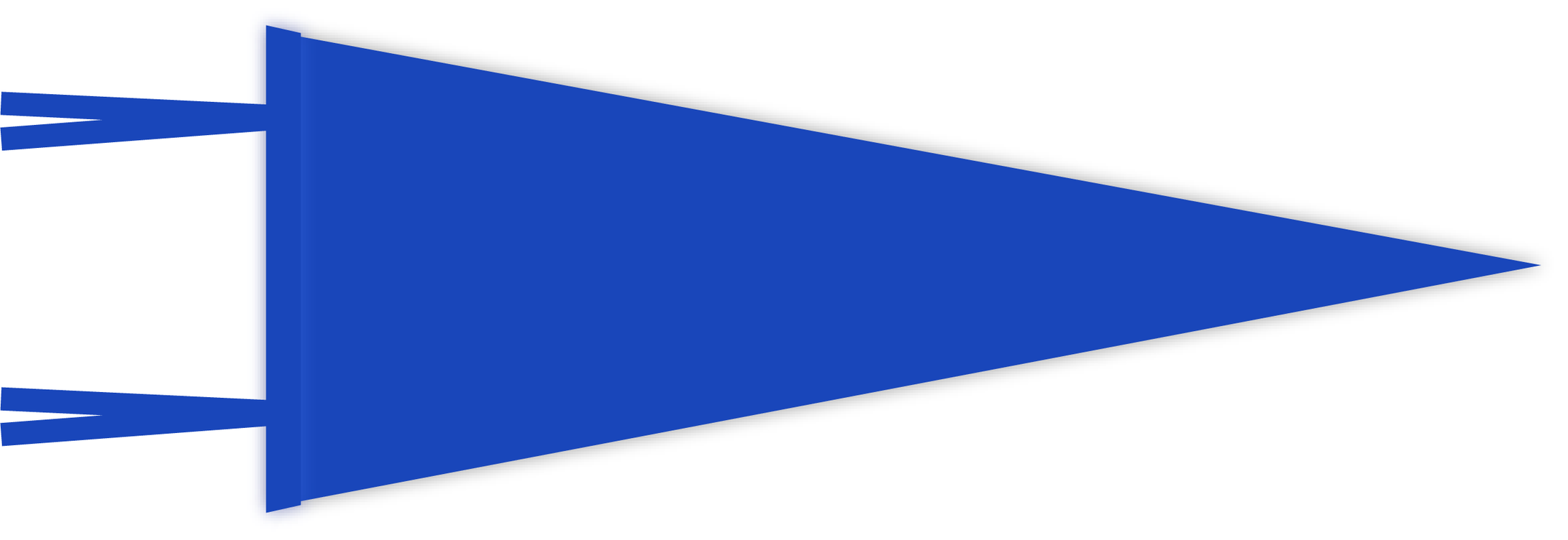 Royal Blue Blank Pennant Flag