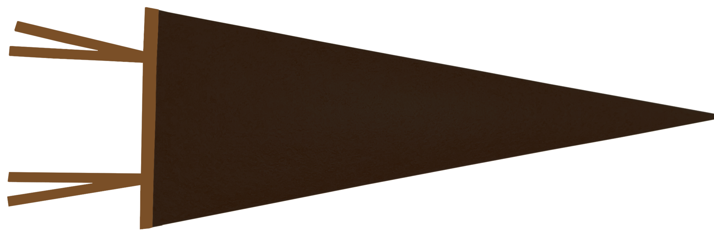 Dark Brown / Brown Blank Pennant Flag – Libertypennants