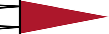Load image into Gallery viewer, Red / Heather Black Blank Pennant Flag
